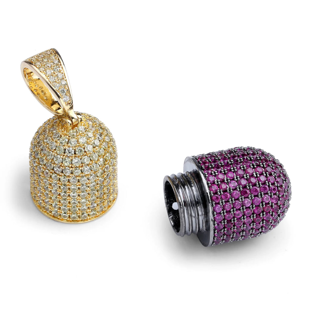 CZ Stone Cubic Zirconia Pill Capsule Pendant