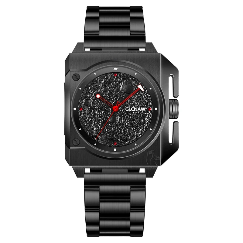 Luxury Men's Automatic Mechanical Movement Watch Versatile Fashion Analog Display Steel Case 3ATM Water Resistant