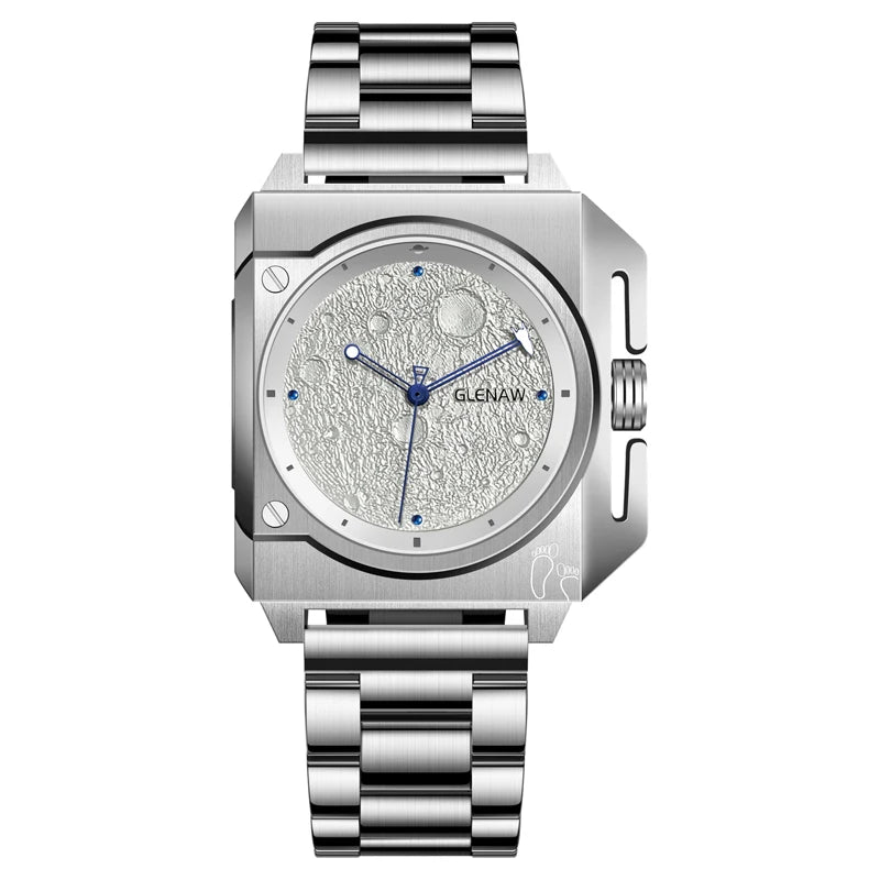 Luxury Men's Automatic Mechanical Movement Watch Versatile Fashion Analog Display Steel Case 3ATM Water Resistant