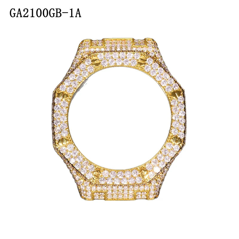Hip Hop Moissanite Paved Bling Iced Out Watch Cover for Men Jewelry