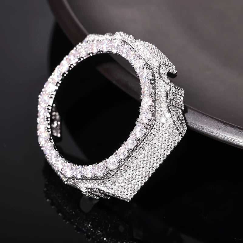 Hip Hop Moissanite Paved Bling Iced Out Watch Cover for Men Jewelry