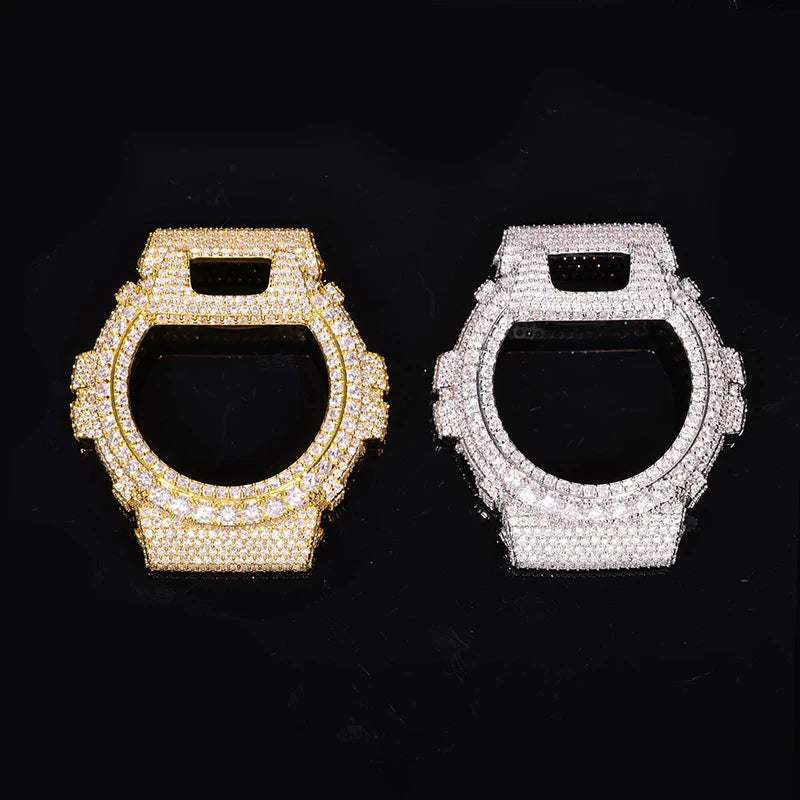 Hip Hop Moissanite Paved Bling Iced Out Watch Cover for Men Jewelry