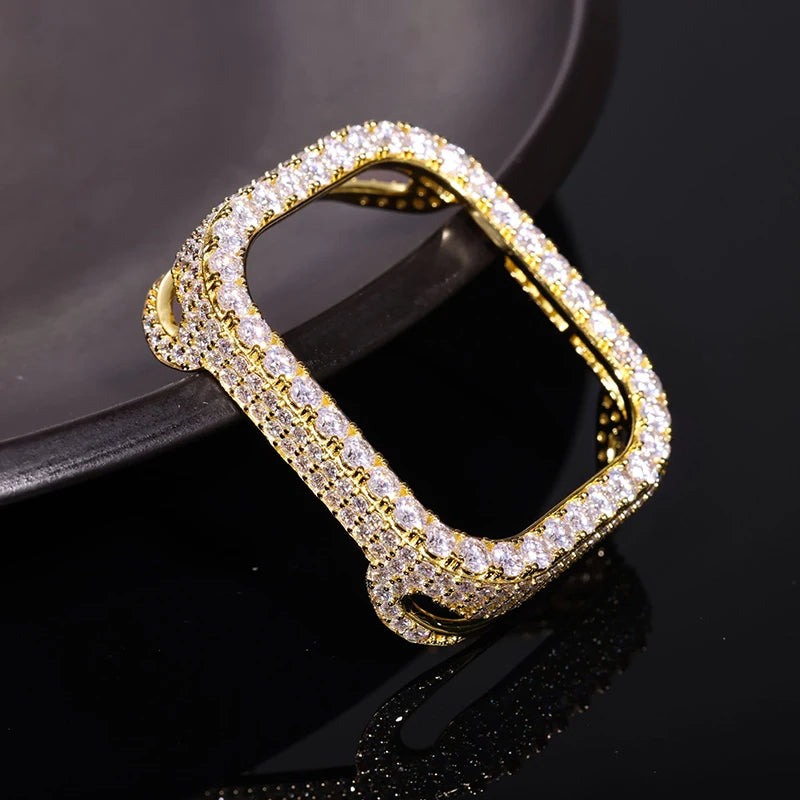 Hip Hop Moissanite Paved Bling Iced Out Watch Cover for Men Jewelry