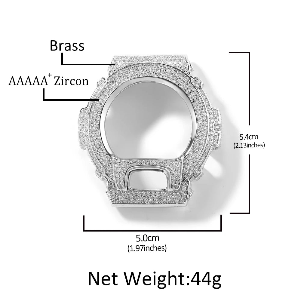 TBTK HipHop Iced Out Moissanite Watch Bezel For GA2100 DW6900 GA110 Luxury Bling Watch Replacement Frame Accessories