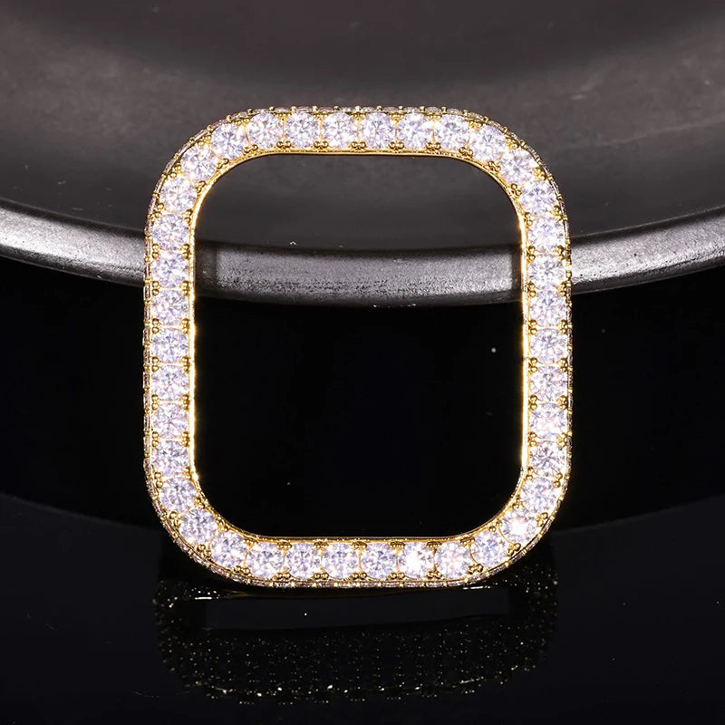 Hip Hop Moissanite Paved Bling Iced Out Watch Cover for Men Jewelry