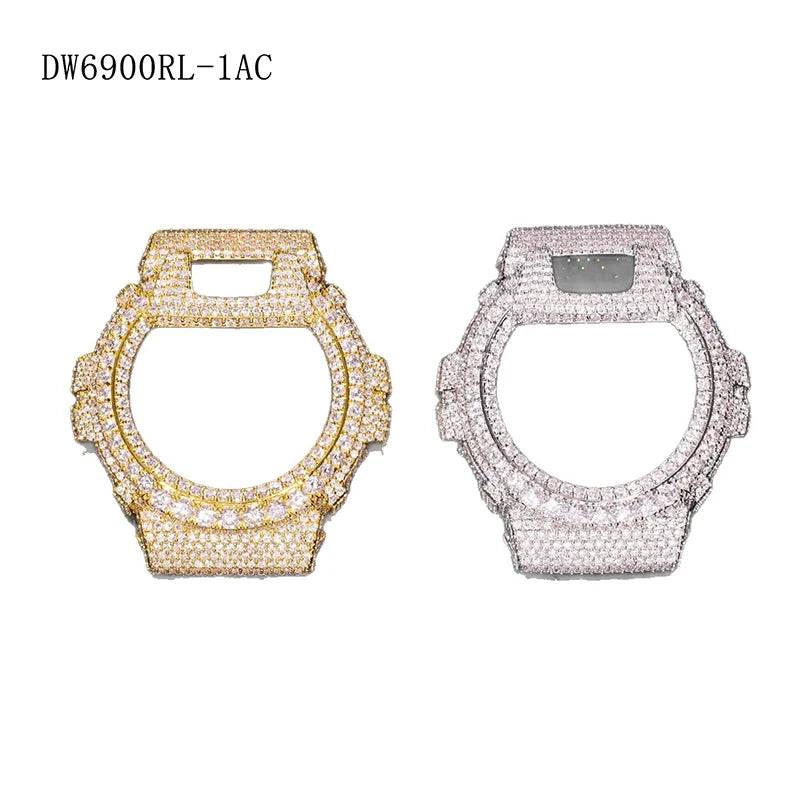 Hip Hop Moissanite Paved Bling Iced Out Watch Cover for Men Jewelry