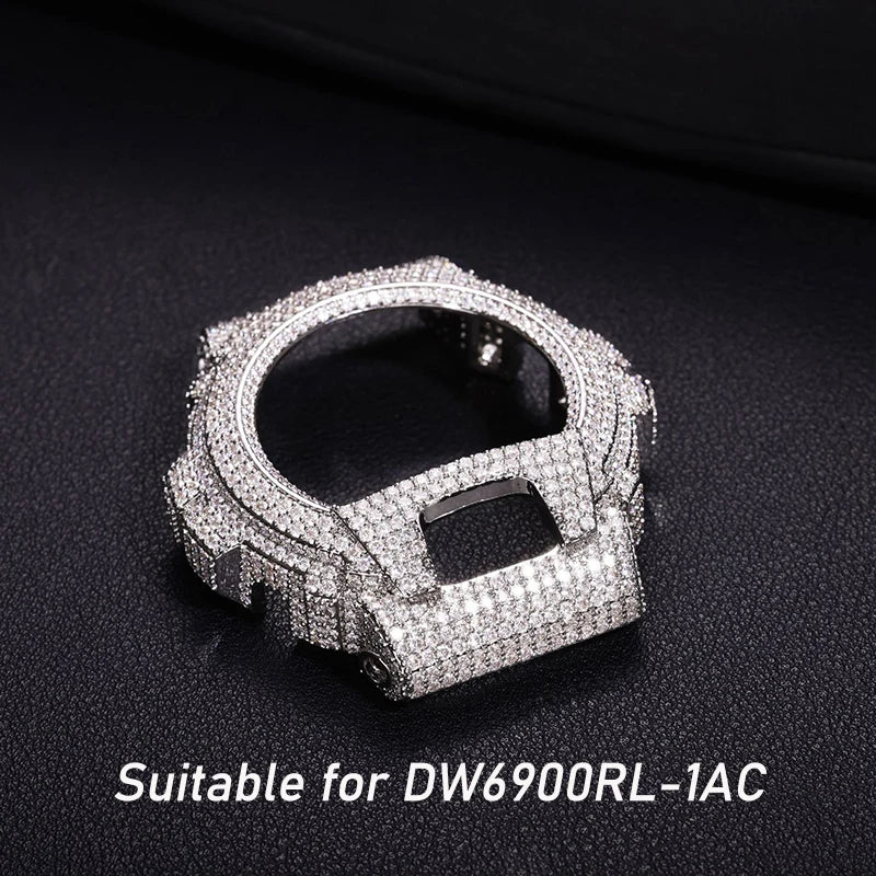Hip Hop Moissanite Paved Bling Iced Out Watch Cover for Men Jewelry