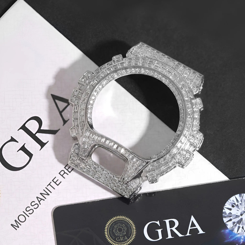 TBTK HipHop Iced Out Moissanite Watch Bezel For GA2100 DW6900 GA110 Luxury Bling Watch Replacement Frame Accessories