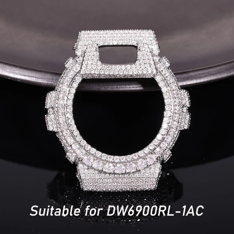 Hip Hop Moissanite Paved Bling Iced Out Watch Cover for Men Jewelry