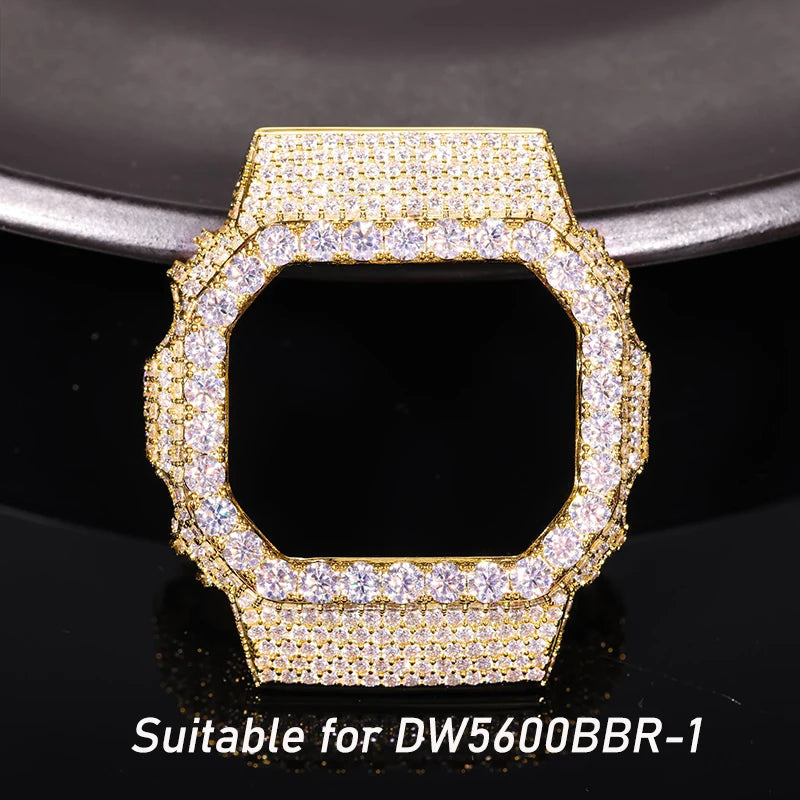 Hip Hop Moissanite Paved Bling Iced Out Watch Cover for Men Jewelry