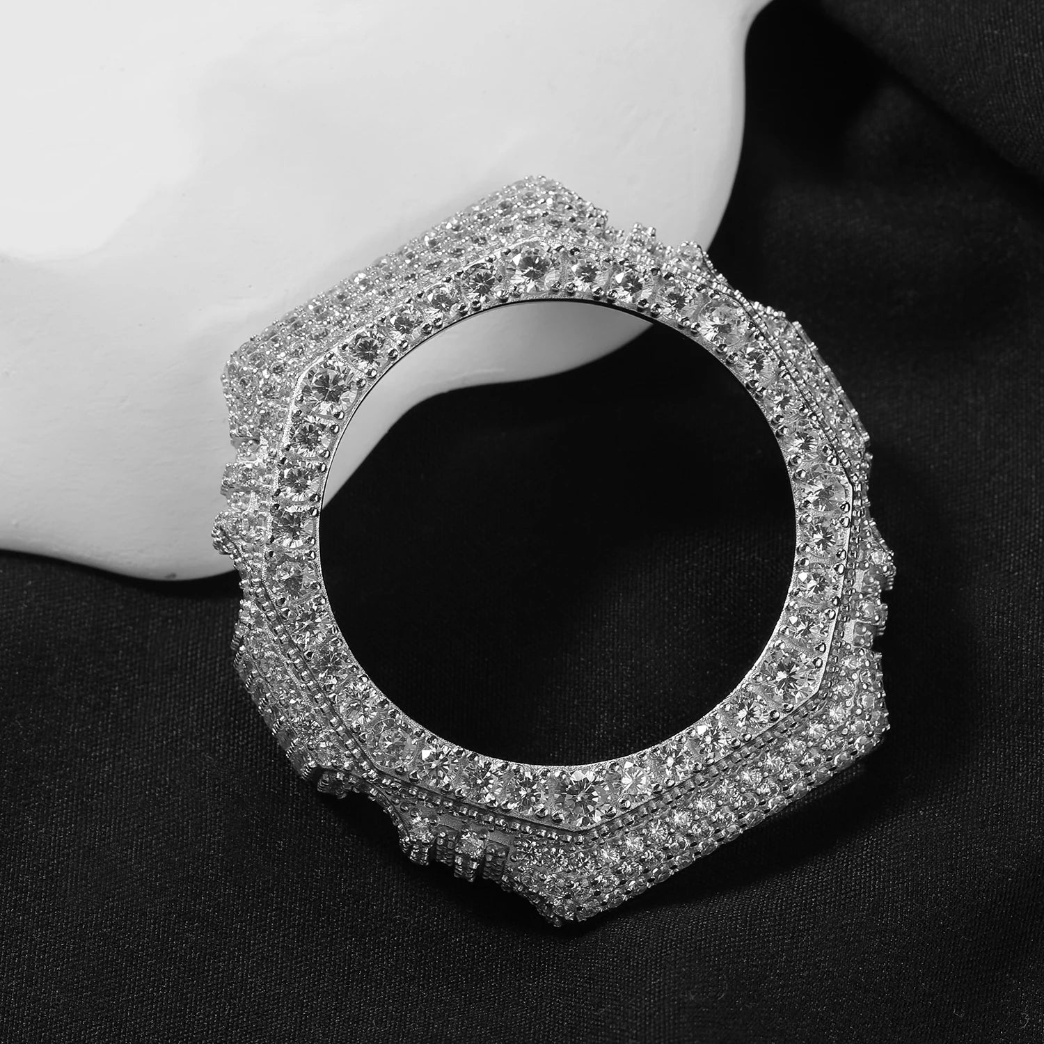 TBTK HipHop Iced Out Moissanite Watch Bezel For GA2100 DW6900 GA110 Luxury Bling Watch Replacement Frame Accessories