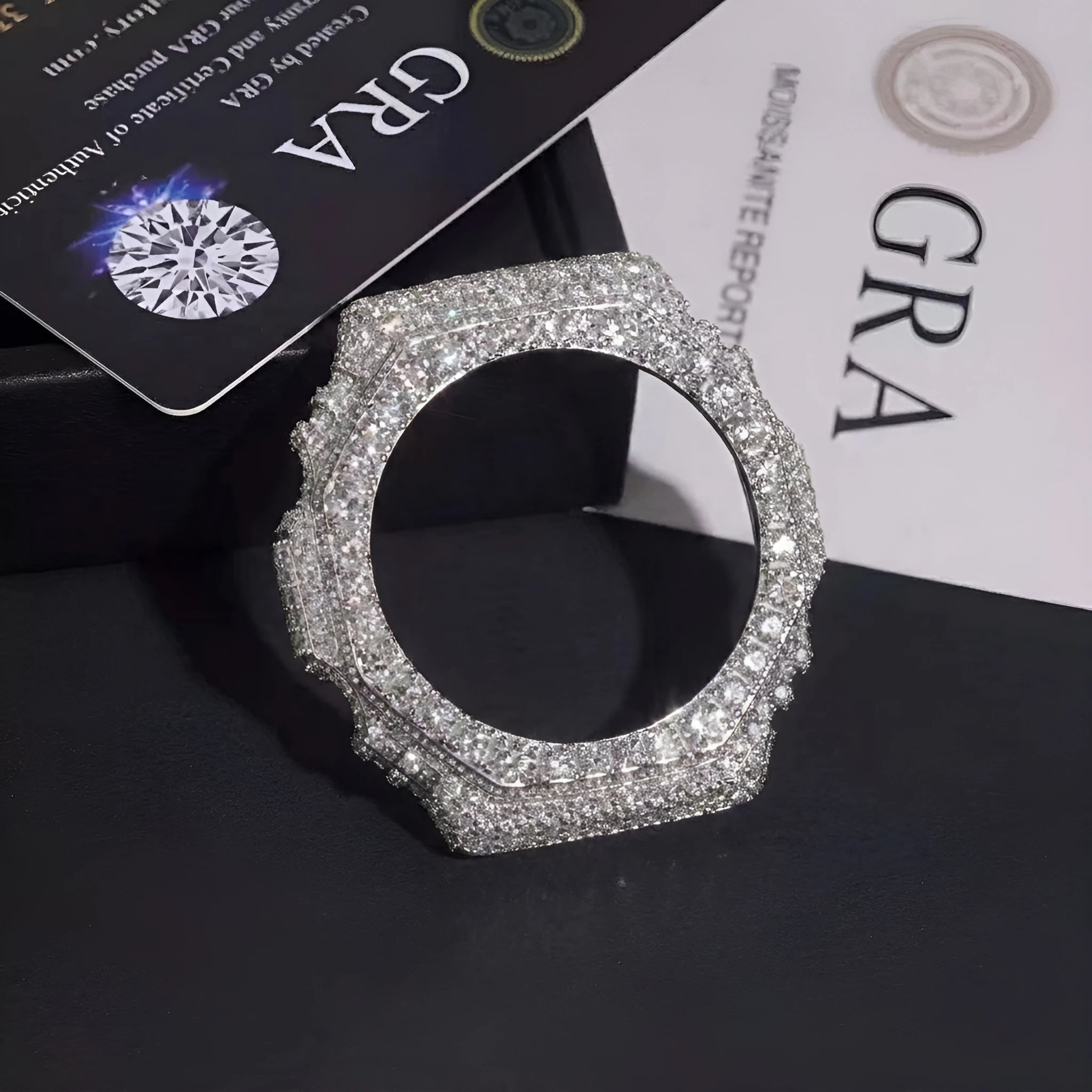 TBTK HipHop Iced Out Moissanite Watch Bezel For GA2100 DW6900 GA110 Luxury Bling Watch Replacement Frame Accessories