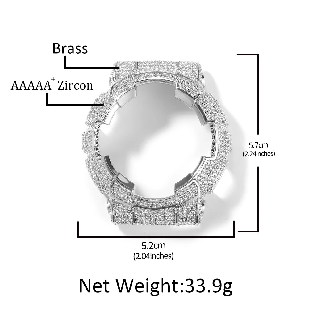 TBTK HipHop Iced Out Moissanite Watch Bezel For GA2100 DW6900 GA110 Luxury Bling Watch Replacement Frame Accessories