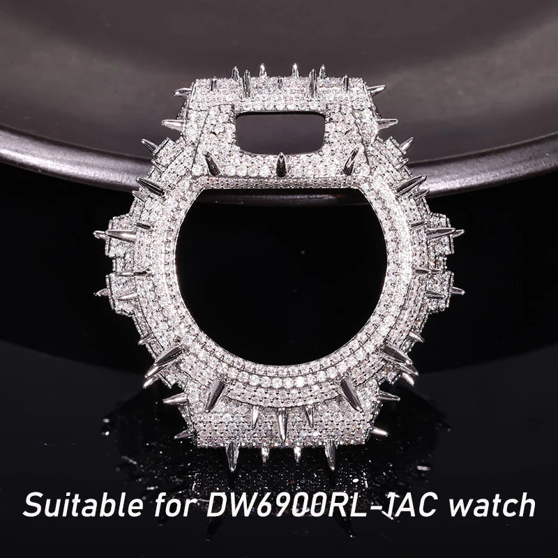 Hip Hop Moissanite Paved Bling Iced Out Watch Cover for Men Jewelry