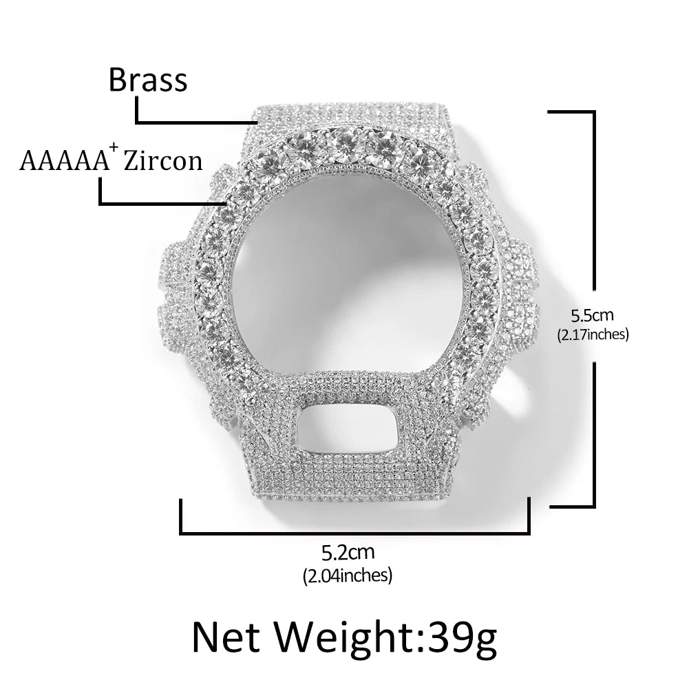 TBTK HipHop Iced Out Moissanite Watch Bezel For GA2100 DW6900 GA110 Luxury Bling Watch Replacement Frame Accessories