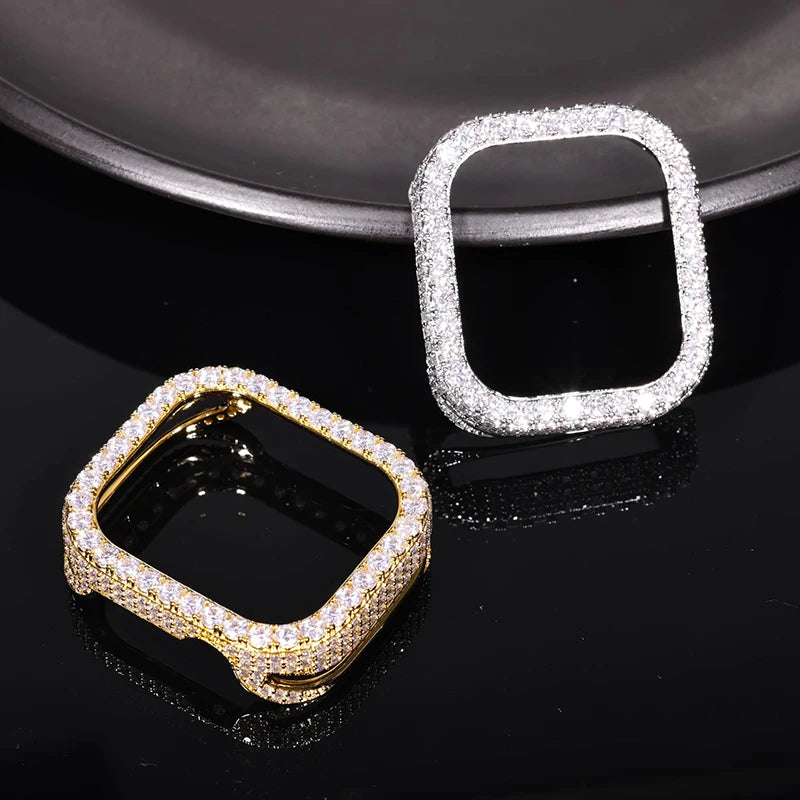 Hip Hop Moissanite Paved Bling Iced Out Watch Cover for Men Jewelry