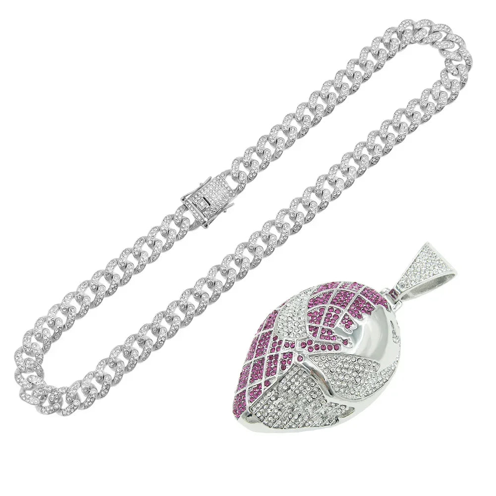 MARVEL PENDANT ON CUBAN LINK NECKLACE