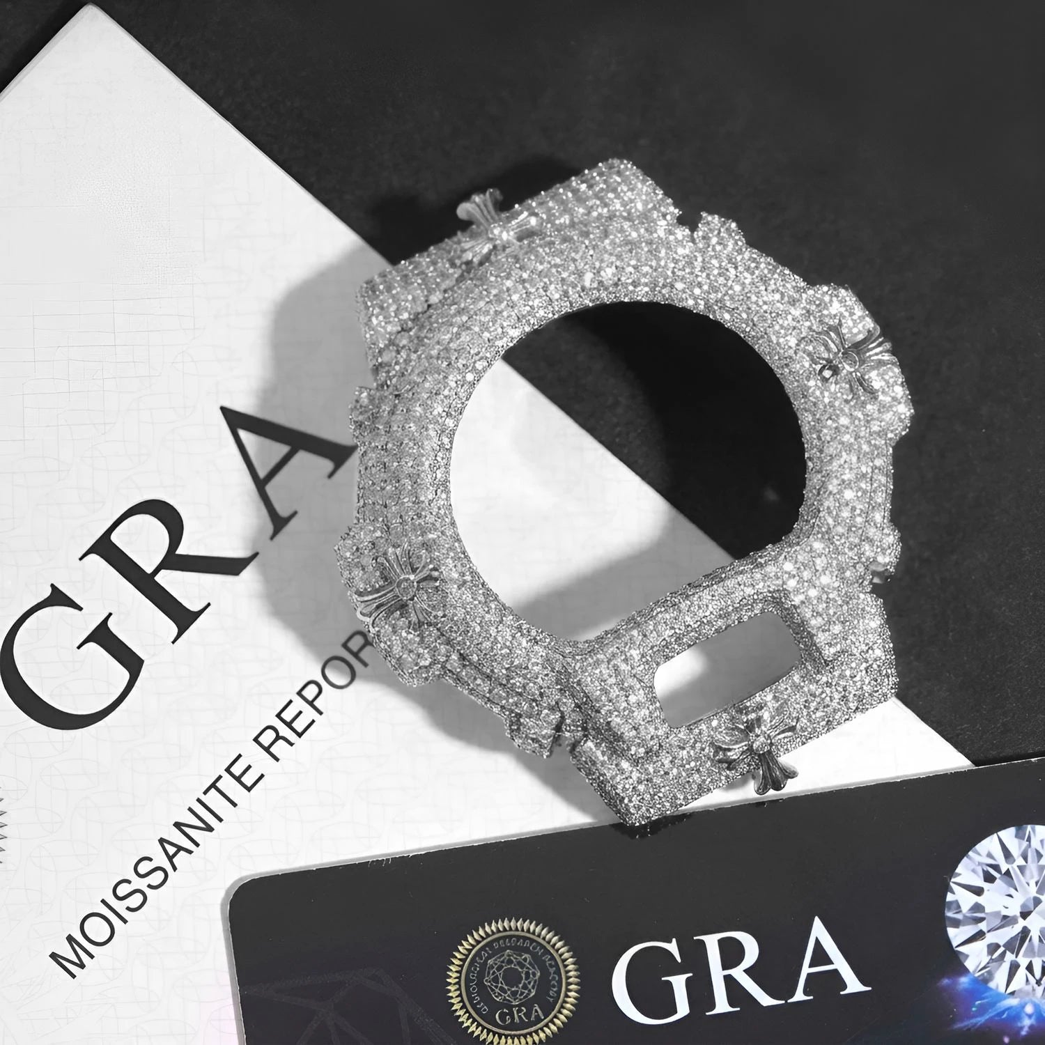 TBTK HipHop Iced Out Moissanite Watch Bezel For GA2100 DW6900 GA110 Luxury Bling Watch Replacement Frame Accessories