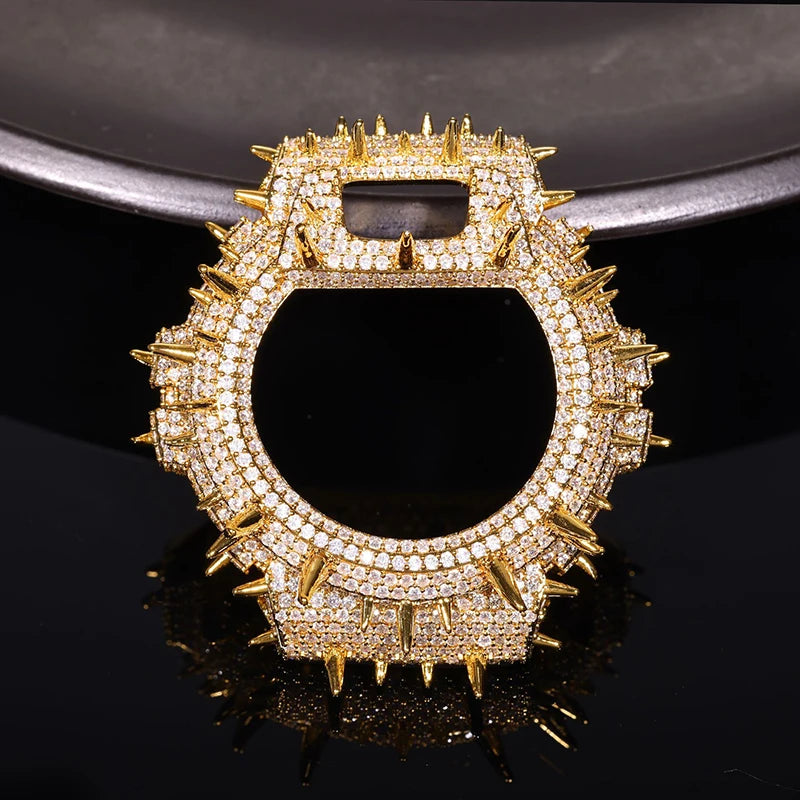 Hip Hop Moissanite Paved Bling Iced Out Watch Cover for Men Jewelry
