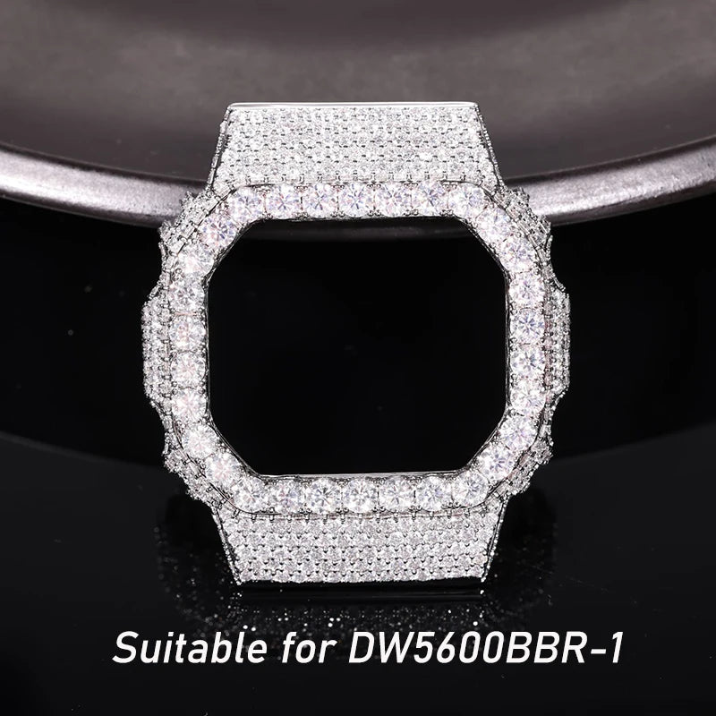 Hip Hop Moissanite Paved Bling Iced Out Watch Cover for Men Jewelry