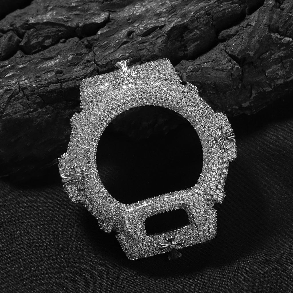 TBTK HipHop Iced Out Moissanite Watch Bezel For GA2100 DW6900 GA110 Luxury Bling Watch Replacement Frame Accessories