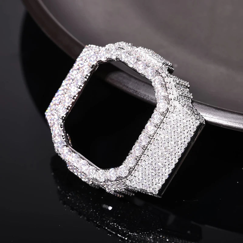 Hip Hop Moissanite Paved Bling Iced Out Watch Cover for Men Jewelry