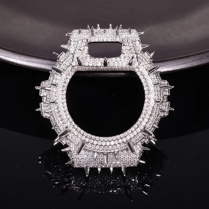 Hip Hop Moissanite Paved Bling Iced Out Watch Cover for Men Jewelry