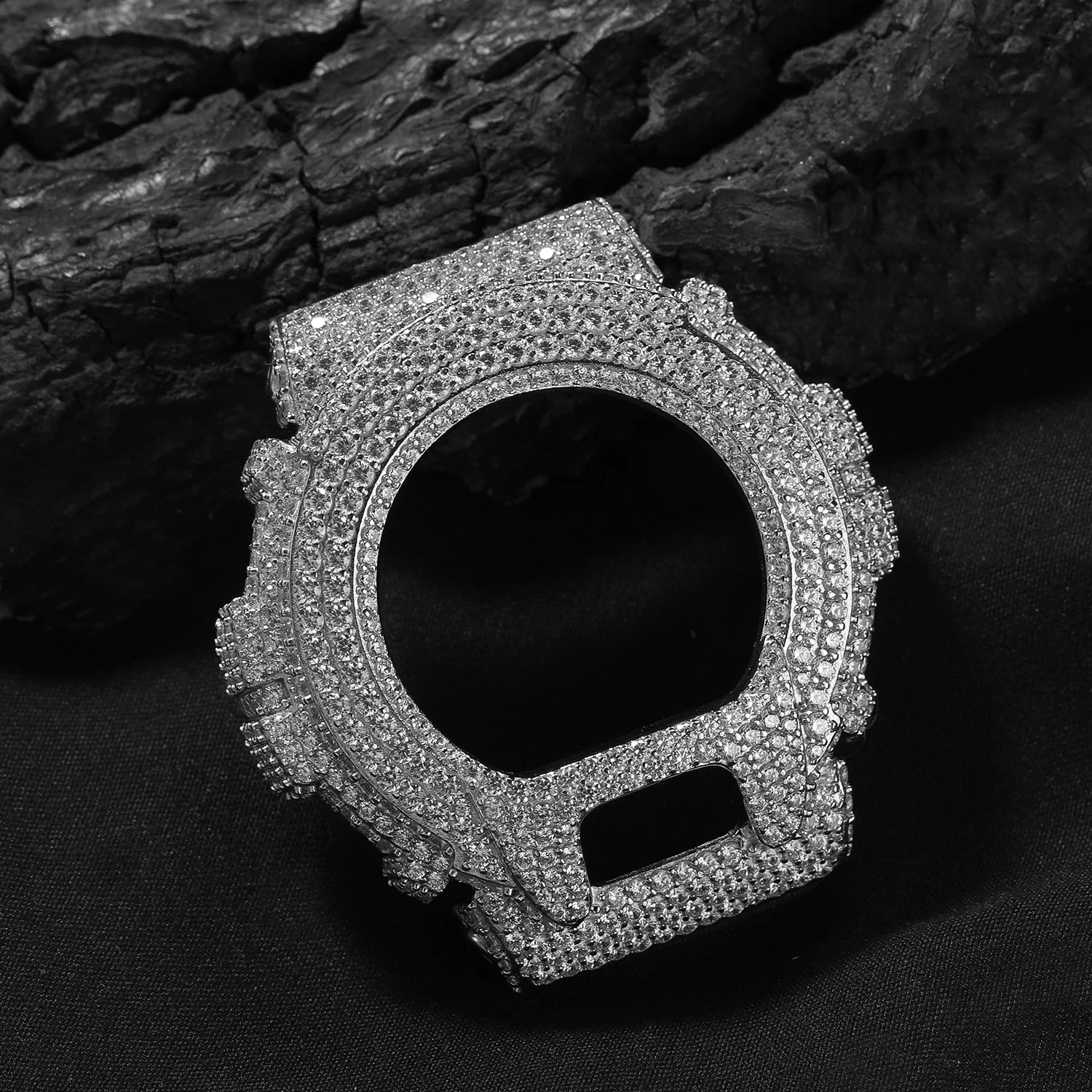 TBTK HipHop Iced Out Moissanite Watch Bezel For GA2100 DW6900 GA110 Luxury Bling Watch Replacement Frame Accessories