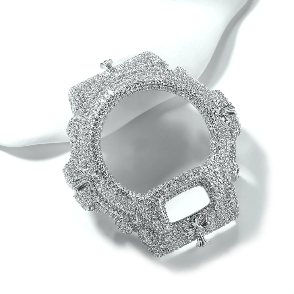 TBTK HipHop Iced Out Moissanite Watch Bezel For GA2100 DW6900 GA110 Luxury Bling Watch Replacement Frame Accessories