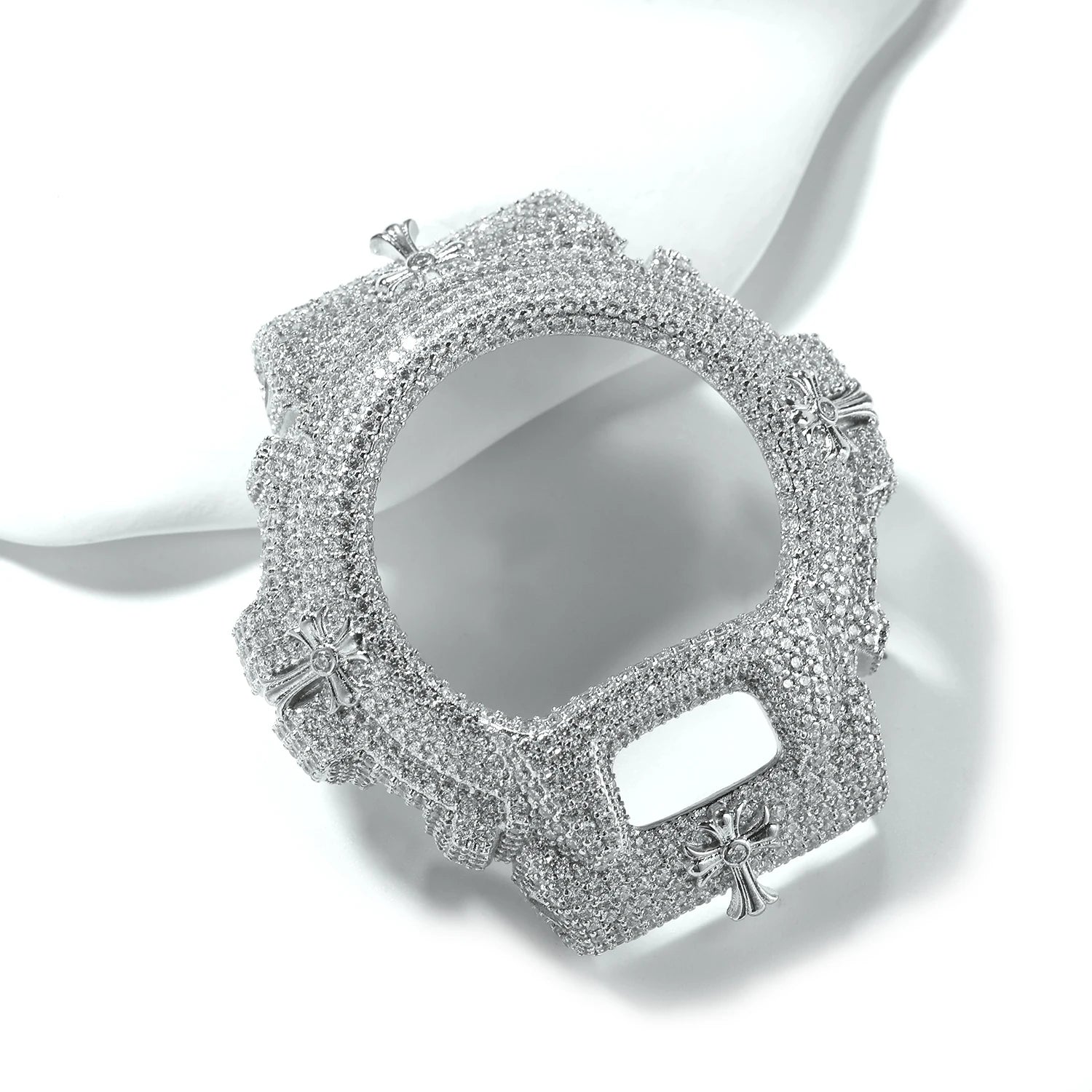 TBTK HipHop Iced Out Moissanite Watch Bezel For GA2100 DW6900 GA110 Luxury Bling Watch Replacement Frame Accessories