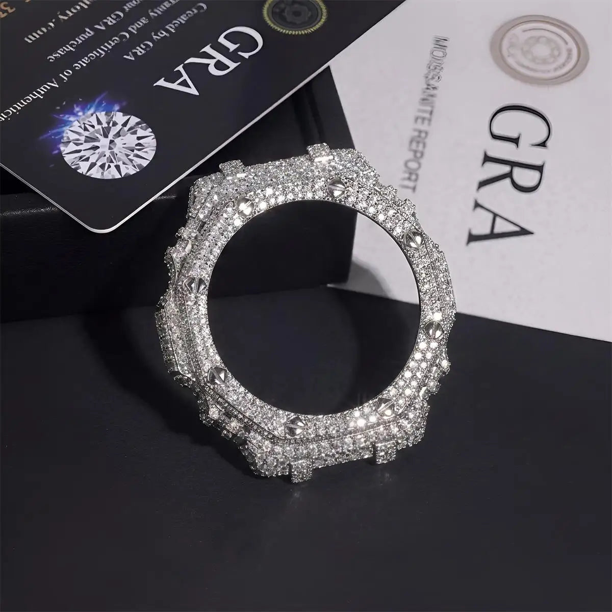 TBTK HipHop Iced Out Moissanite Watch Bezel For GA2100 DW6900 GA110 Luxury Bling Watch Replacement Frame Accessories