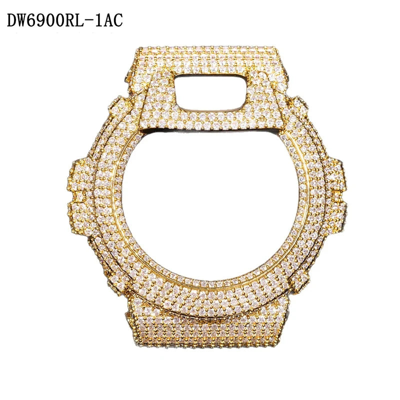 Hip Hop Moissanite Paved Bling Iced Out Watch Cover for Men Jewelry