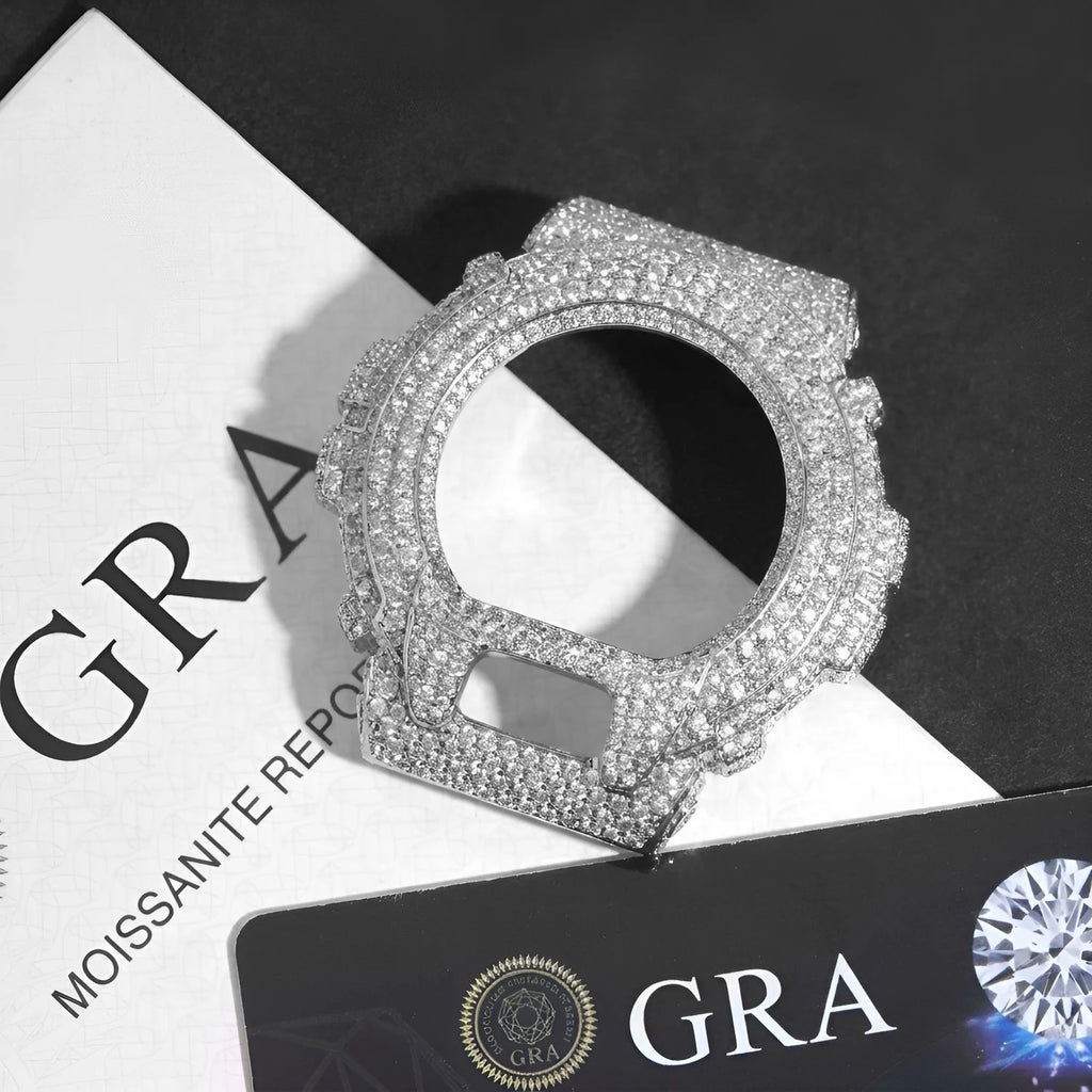 TBTK HipHop Iced Out Moissanite Watch Bezel For GA2100 DW6900 GA110 Luxury Bling Watch Replacement Frame Accessories