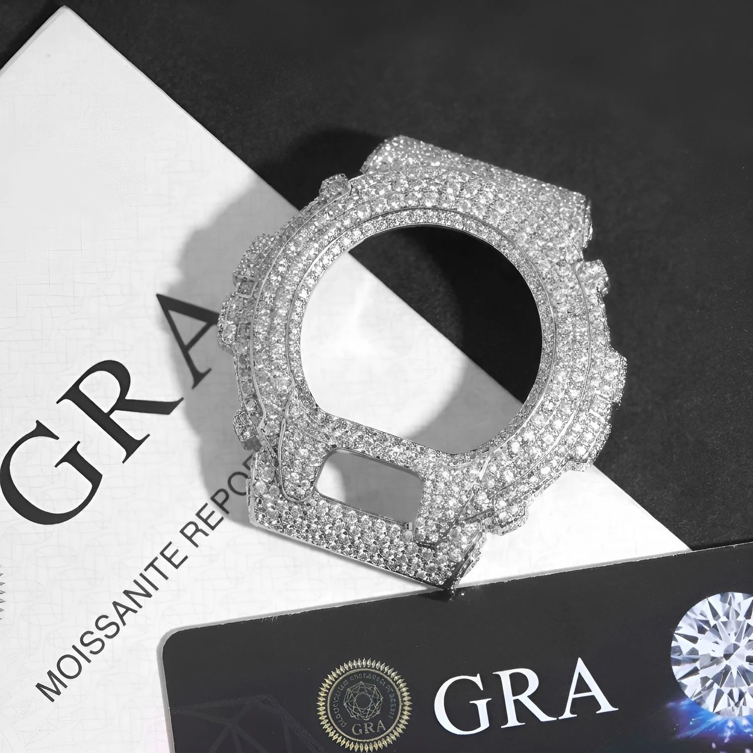 TBTK HipHop Iced Out Moissanite Watch Bezel For GA2100 DW6900 GA110 Luxury Bling Watch Replacement Frame Accessories