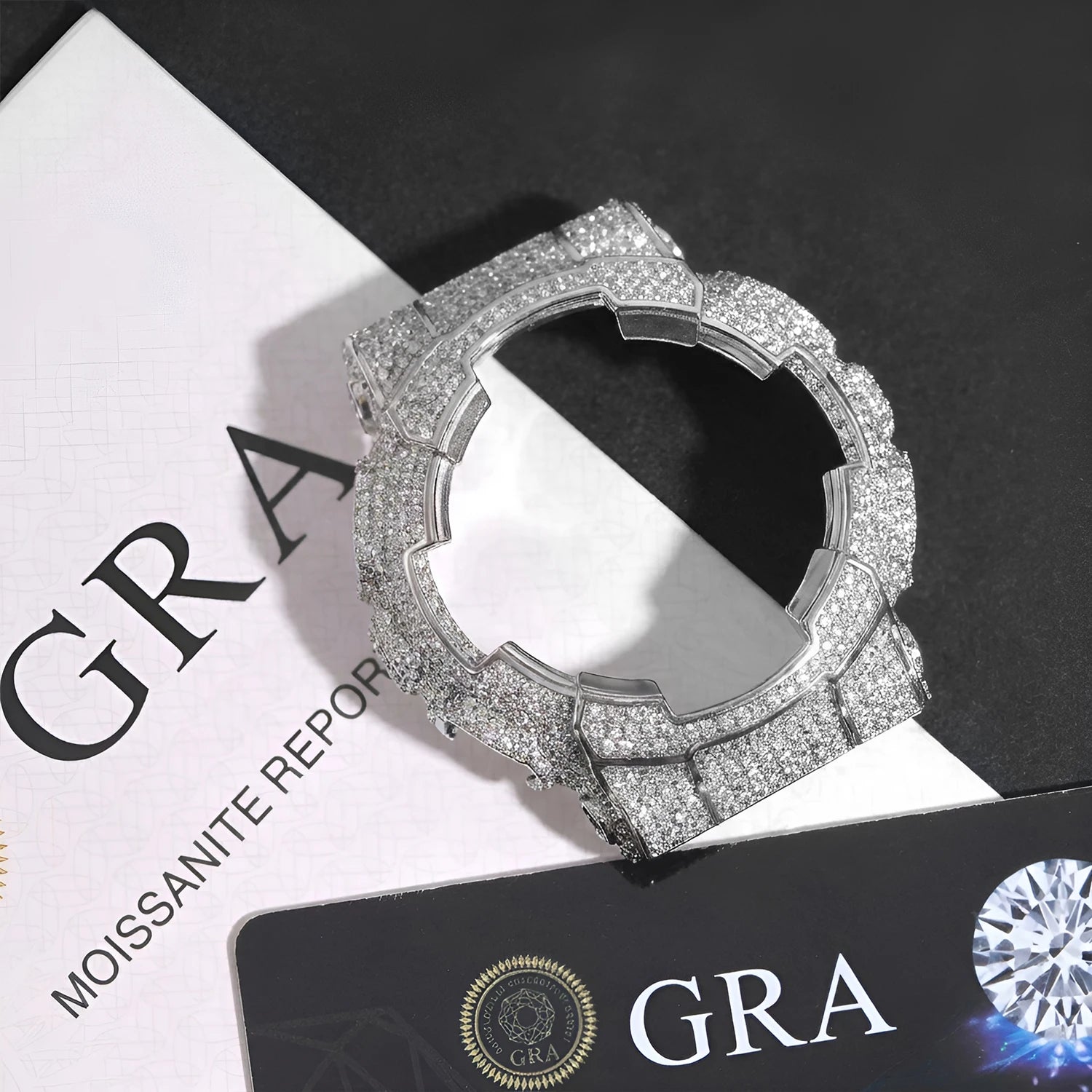 TBTK HipHop Iced Out Moissanite Watch Bezel For GA2100 DW6900 GA110 Luxury Bling Watch Replacement Frame Accessories