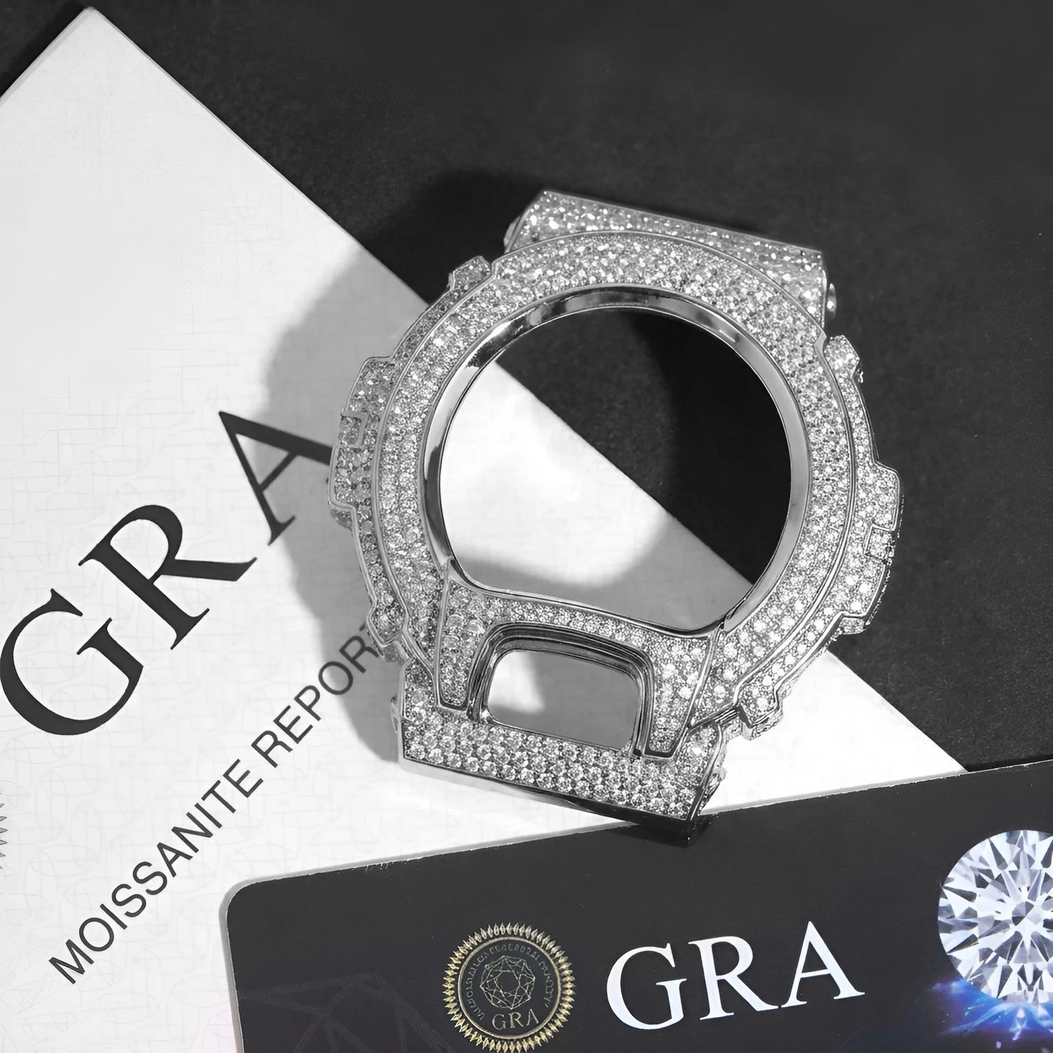 TBTK HipHop Iced Out Moissanite Watch Bezel For GA2100 DW6900 GA110 Luxury Bling Watch Replacement Frame Accessories