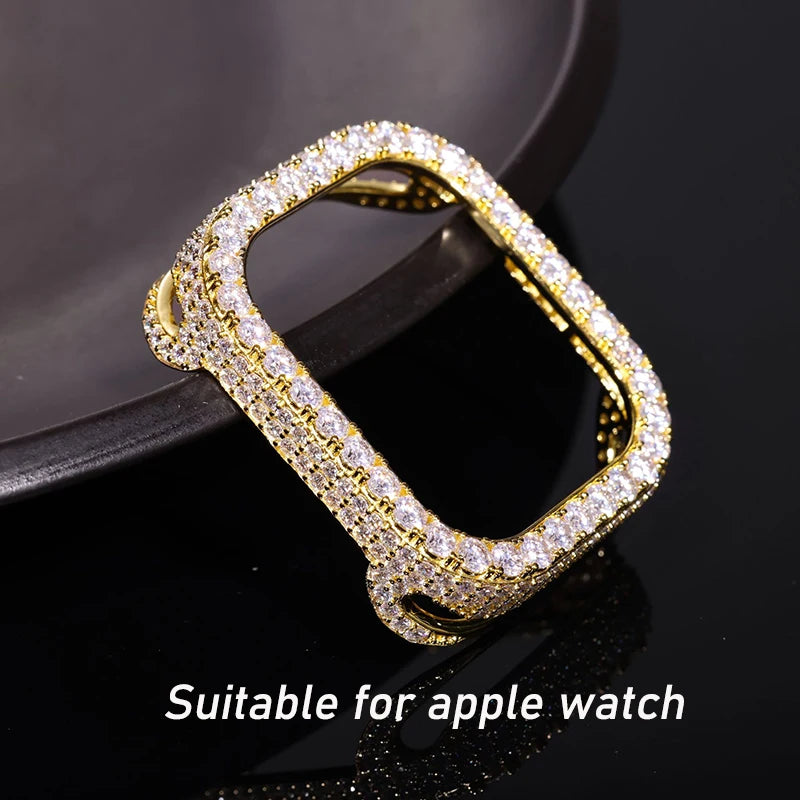 Hip Hop Moissanite Paved Bling Iced Out Watch Cover for Men Jewelry