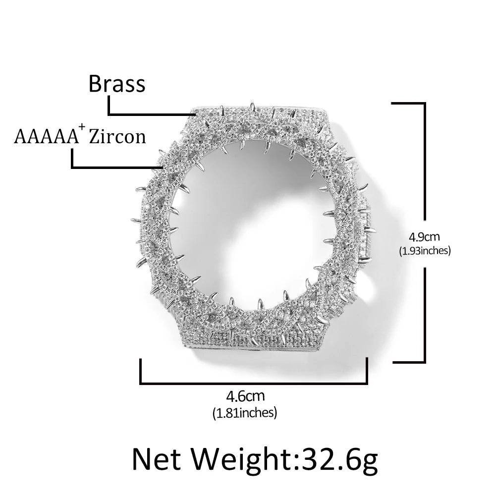 TBTK HipHop Iced Out Moissanite Watch Bezel For GA2100 DW6900 GA110 Luxury Bling Watch Replacement Frame Accessories