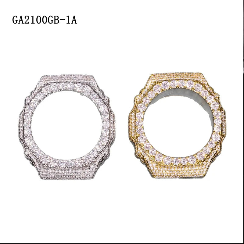 Hip Hop Moissanite Paved Bling Iced Out Watch Cover for Men Jewelry