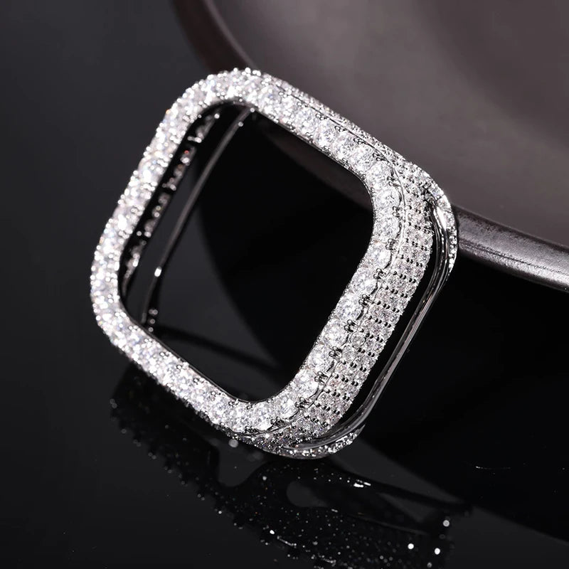 Hip Hop Moissanite Paved Bling Iced Out Watch Cover for Men Jewelry